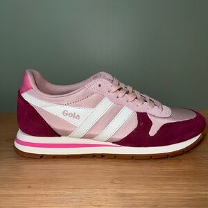 Gola Women's Pink and Burgundy Sneakers